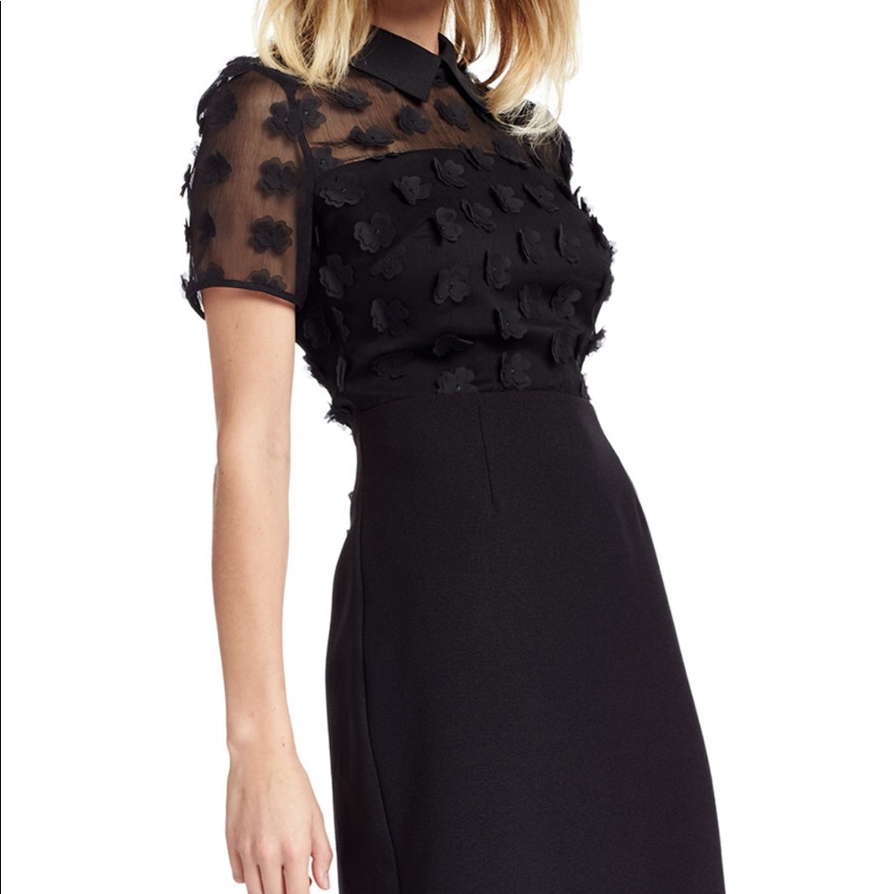 NWOT Karl Lagerfeld Dress w/ 3 D flowers